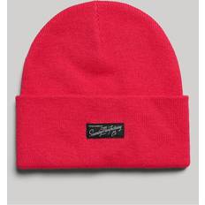 Superdry Unisex Beanies Superdry Signature Logo Patch Beanie, Fuschia Rose