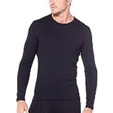 Herre - Merinould Bluser Icebreaker Merino 260 Tech Long Sleeve Crewe Thermal Top - Black
