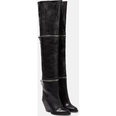 Isabel Marant Höga stövlar Isabel Marant Lelodie leather over the knee boots black