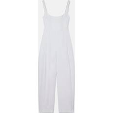 Leinen Jumpsuits & Overalls Stella McCartney Linen-Cotton Corset Jumpsuit, Woman, Pure White, Pure White