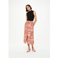 Grey Skirts Whistles Women's Clouded Tiger Button Skirt Pink/Multi