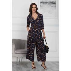 Equestrian Jumpsuits & Overalls Jolie Moi Melissa Print Shirt Jumpsuit Navy