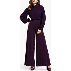 Gris - Mono largo Monos Jumpsuit - berenjena