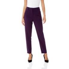 Purple - Women Trousers & Shorts Roman Short Straight Leg Stretch Trouser Plum