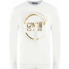 Logo Print Crewneck Sweatshirt Børstet - Hvid