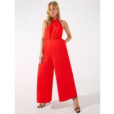 Jumpsuits - Red Jumpsuits & Overalls Ro&Zo Ro&Zo Sophia Twist Neck Culotte Jumpsuit, Red