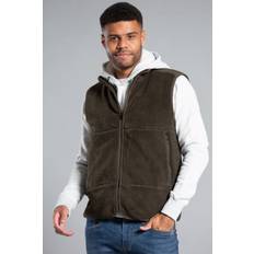 Tokyo Laundry Borg Funnel Neck Fleece Gilet Khaki