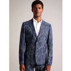 Ted Baker Kleding Ted Baker Postoj Slim Linen-Blend Jacket - Navy