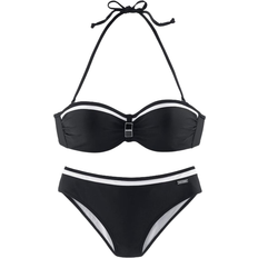 Polyamid Bikinis Lascana Bandeau Bikini - Black