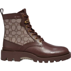 Coach Men Lace Boots Coach Signature Jacquard - Maple