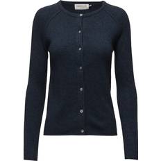 Ull Cardigans Rosemunde Wool & Cashmere Cardigan - Dark Navy Melange