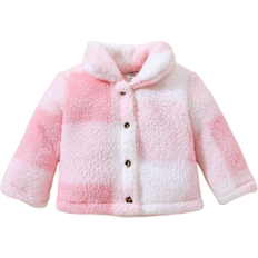 Babys - Mehrfarbig Jacken Shein Baby's Plaid Pattern Flannel Coat