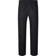 Man - Striped Trousers Selected Pantalon Slim À Rayures - Bleu