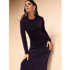 Purple - Women Dresses Ro&Zo Ro&Zo Sparkle Jersey Midi Dress