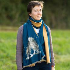 Blue - Viscose Accessories Wrendale Designs 'Birds of Feather' Winter Scarf
