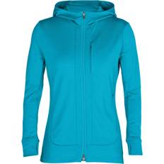 Hiking - Turquoise Tops Icebreaker Quantum Women's Merino Long Sleeve Zip Hoodie Arctic Teal