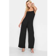 Fabric Jumpsuits & Overalls PixieGirl Petite Crepe Wide Leg Jumpsuit Black