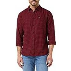 Wrangler Flannel Shirts Wrangler One Pocket Check Long Sleeve Shirt - Paprika