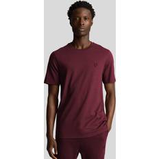 Lyle & Scott T-shirts Lyle & Scott Mens Burgundy Tonal Eagle T-Shirt