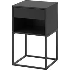 39.0 cm Sängbord IKEA Vikhammer Black Sängbord 39x40cm