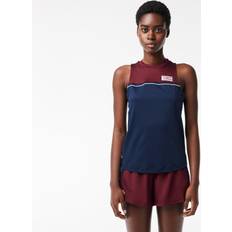 Lacoste Femme Vêtements Lacoste Active Performance Tank Top - Bleu Marine/Bordeaux