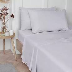 Linen - Purple Bed Sheets Plain Dye 180 Thread Count Bed Sheet Purple