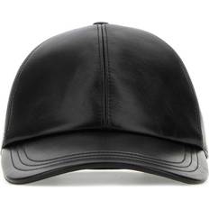 Prada Black Nappa Leather Baseball Cap