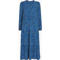 Viscose Dresses Whistles Women's Amy Wild Leopard Trapeze Dress Blue/Multi