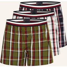 Green - Women Men's Underwear Tommy Hilfiger Check Cotton Boxers, Pack of 3, Multi