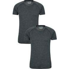 Man - Merino Wool T-shirts Mountain warehouse Men's Mens Summit Merino Wool T-Shirt Pack of 2 Grey Regular/34