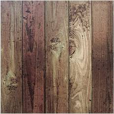 CiCiwind Dark Brown Wood Plank Wallpaper Self Adhesive Wallpaper Wood Penal Peel and Stick on Wallpaper Vintage Brown Wood Removable Decorative Dark Brown