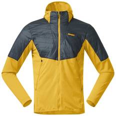 Bergans Men's Senja Midlayer Hood Jacket, XXL, Light Golden Yellow/Orion Blue