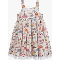 Powell Craft Girls Ivory Cotton Dress Ivory 1-2 year