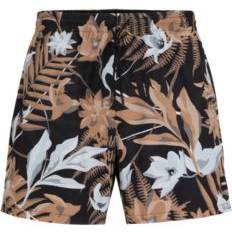 HUGO BOSS Men Swimming Trunks HUGO BOSS Men's Tropical-Print Quick-Drying Swim Shorts Beige Beige