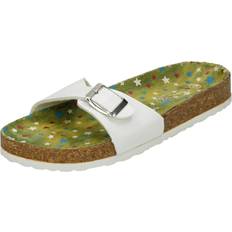 Spot On UK Child, White/Green White Girls Mule Sandals