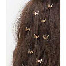 Hair Clips Shein 10 pieces gold-colored cut-out butterfly hair clips for women and girls, hair accessories decoration summer hair clip hair clamp hair clip hair catcher clip