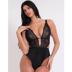 Scantilly Scantilly After Hours Stretch Lace Teddy Black