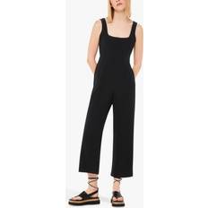 Fabric Jumpsuits & Overalls Whistles Elsie Square Neck Jumpsuit, Black