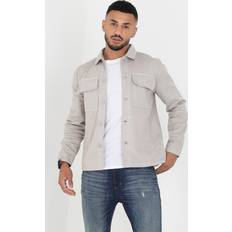 Brave Soul 'Rio' Cotton Twill Shacket Grey