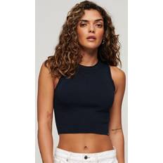 Superdry Women Tank Tops Superdry Women's Fine Knit Tank Top Navy