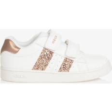 Geox Girls Trainers Geox Junior Eclyper Girls Trainers - White/Rose Gold