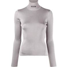 Balenciaga Pullover Balenciaga Ribbed Turtleneck Sweater Gray