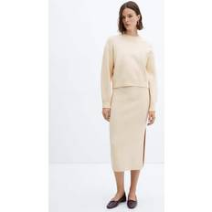 Mango Polyamide Tops Mango Nora Sweater - Beige