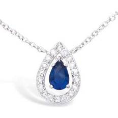 Safirer Halsband Les Trésors de Lily Silver Necklace Sissi Silver White Sapphire - Blue