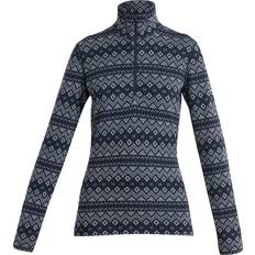 Icebreaker Vertex LS Half Zip First Snow Women 260 Midnight Navy/Snow-IB259