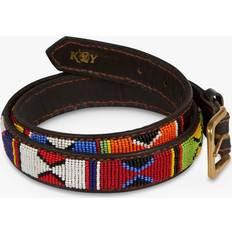 Yellow Belts Koy KOY Maasai Jua Narrow Belt, Red/Yellow