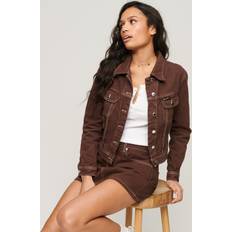 Superdry Vestes Superdry Damen Verkürzte Workwear Jacke - Marron