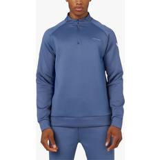 Aeroscuba Quarter Zip Funnel Neck Top, Dusty Blue