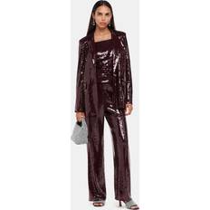 Purple - Women Blazers Whistles Women's Misha Sequin Blazer Aubergine