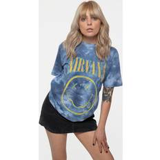 Nirvana T-Shirt - Happy Face Blue Stroke